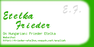 etelka frieder business card